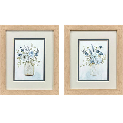 Petite & Sweet Blue Framed Wall Art 2PC