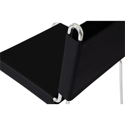 Petra Black Leather Armless Accent Chair - LOOMLAN - Moe's Home - Accent Chairs