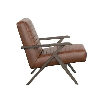 Peyton Leather Lounge Chair - LOOMLAN - SUNPAN - Accent Chairs