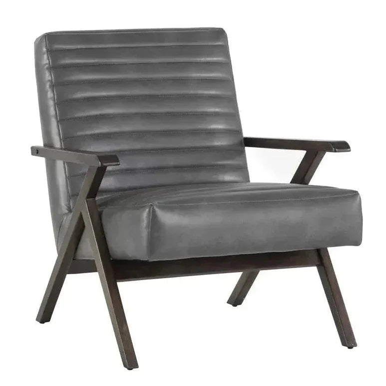 Peyton Leather Lounge Chair - LOOMLAN - SUNPAN - Accent Chairs