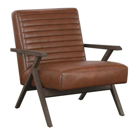 Peyton Leather Lounge Chair - LOOMLAN - SUNPAN - Accent Chairs