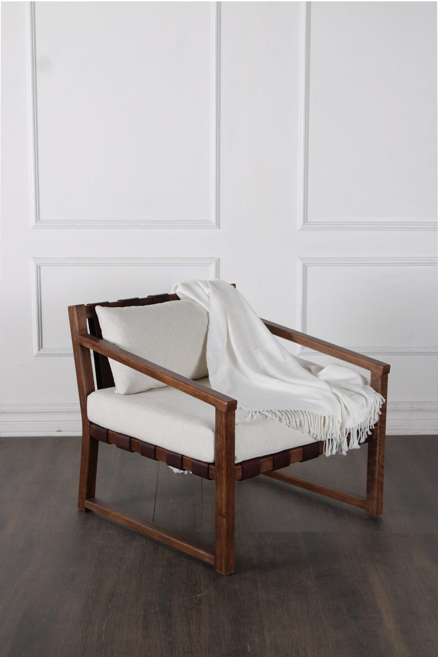 Peyton Vegetable Tanned Leather Accent Chair