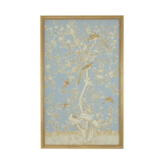 Phila Panel Blue Hand Painted Artwork-Framed Wall Art-Chelsea House-LOOMLAN