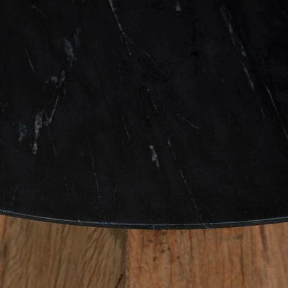 Phoebe Black Marble Top Round Dining Table-Dining Tables-Furniture Classics-LOOMLAN