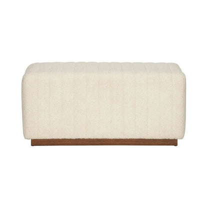 Piano White Backless Bedroom Bench - LOOMLAN - Wildwood - Bedroom Benches