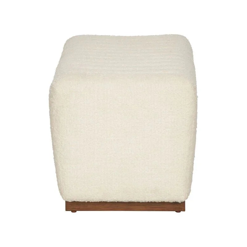 Piano White Backless Bedroom Bench - LOOMLAN - Wildwood - Bedroom Benches