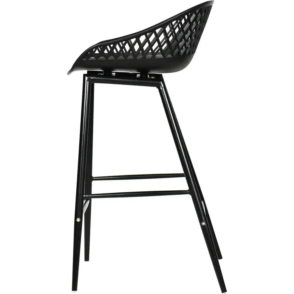 Piazza Black Outdoor Counter Stool - LOOMLAN - Moe's Home - Counter Stools