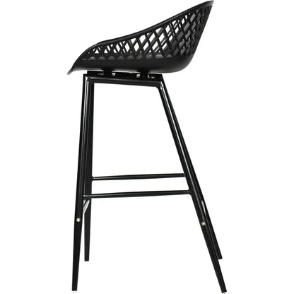 Piazza Black Outdoor Counter Stool - LOOMLAN - Moe's Home - Counter Stools