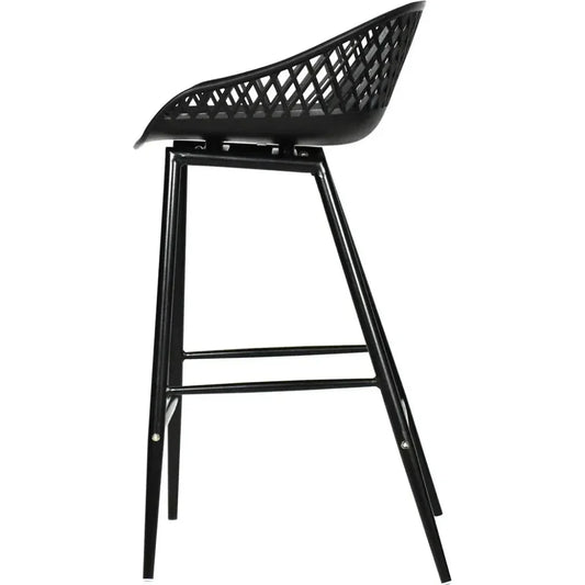 Piazza Black Outdoor Counter Stool - LOOMLAN - Moe's Home - Counter Stools