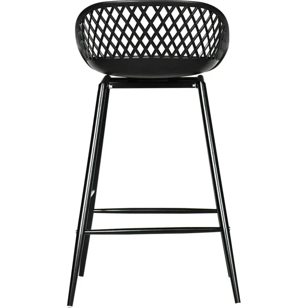 Piazza Black Outdoor Counter Stool - LOOMLAN - Moe's Home - Counter Stools