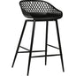 Piazza Black Outdoor Counter Stool - LOOMLAN - Moe's Home - Counter Stools