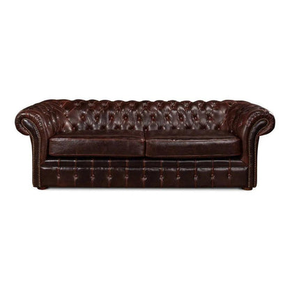 Piccadilly 3 Seat Chesterfield Sofa Club Leather - LOOMLAN - Sarreid - Sofas & Loveseats