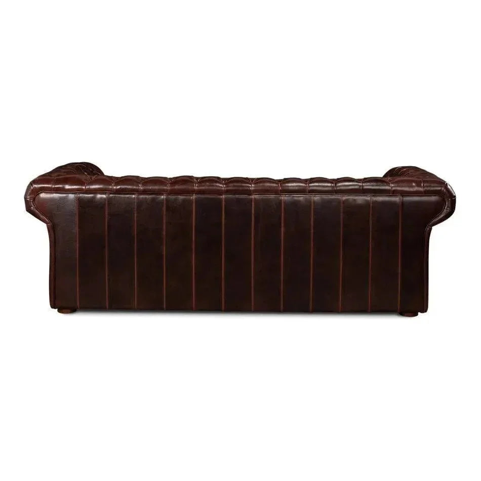 Piccadilly 3 Seat Chesterfield Sofa Club Leather - LOOMLAN - Sarreid - Sofas & Loveseats