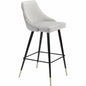 Piccolo Bar Chair Gray - LOOMLAN - Zuo Modern - Bar Stools