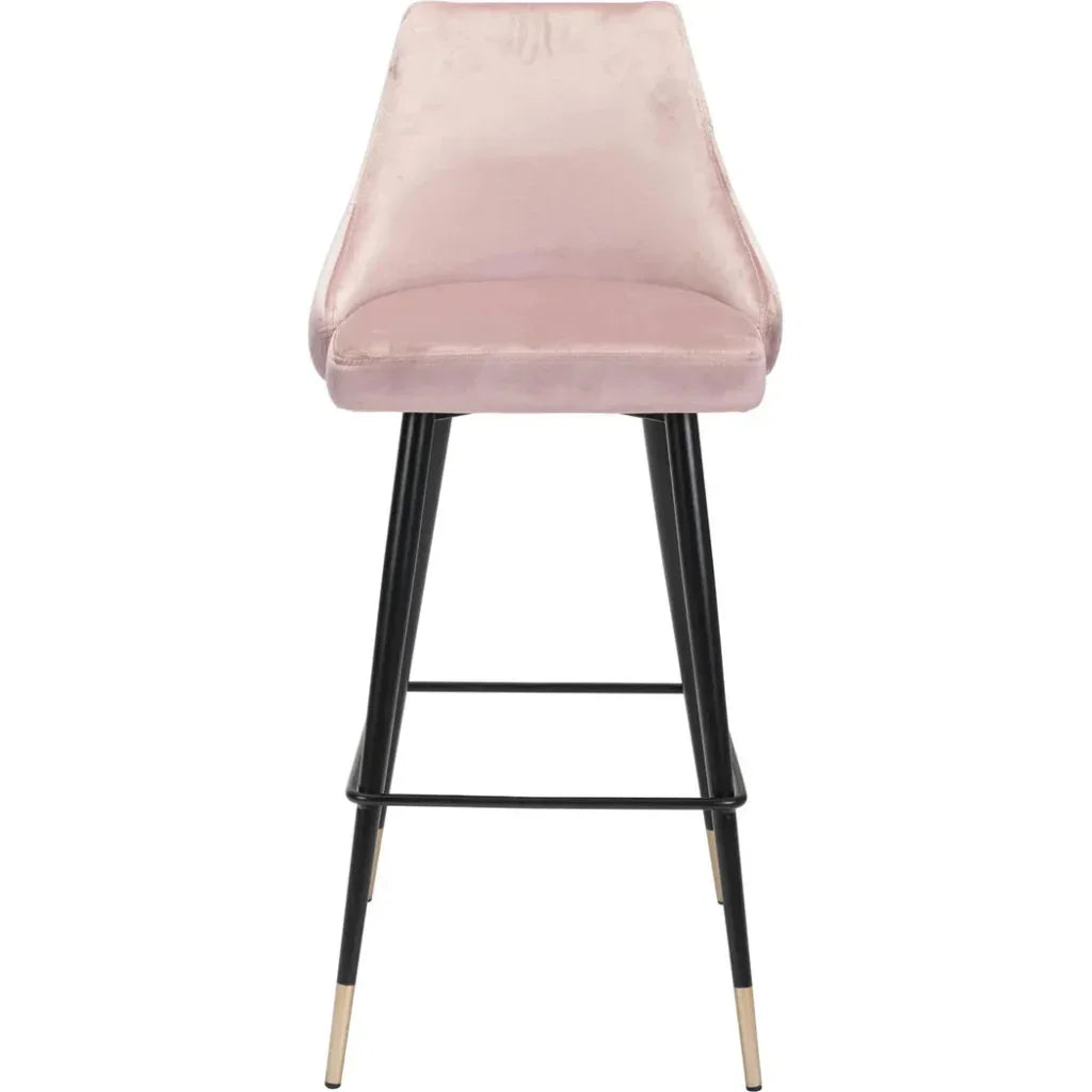 Piccolo Bar Chair Pink - LOOMLAN - Zuo Modern - Bar Stools