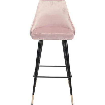 Piccolo Bar Chair Pink - LOOMLAN - Zuo Modern - Bar Stools