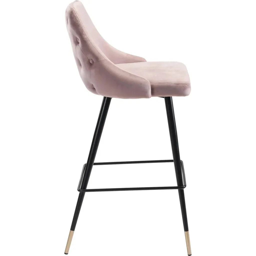 Piccolo Bar Chair Pink - LOOMLAN - Zuo Modern - Bar Stools