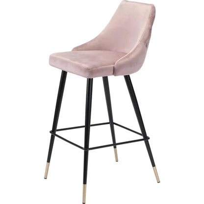 Piccolo Bar Chair Pink - LOOMLAN - Zuo Modern - Bar Stools