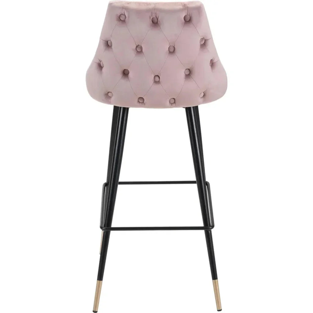 Piccolo Bar Chair Pink - LOOMLAN - Zuo Modern - Bar Stools