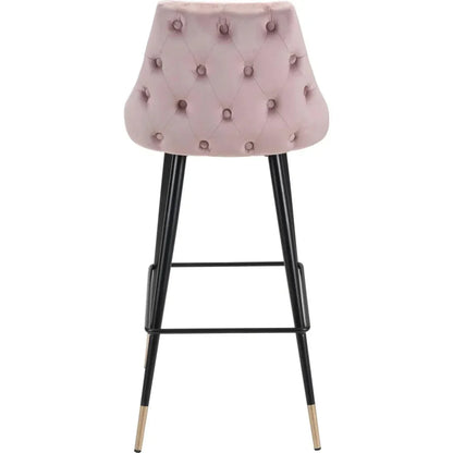 Piccolo Bar Chair Pink - LOOMLAN - Zuo Modern - Bar Stools