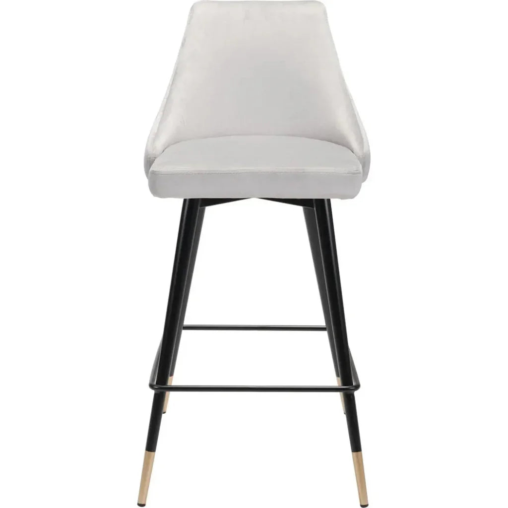 Piccolo Counter Chair Gray - LOOMLAN - Zuo Modern - Counter Stools