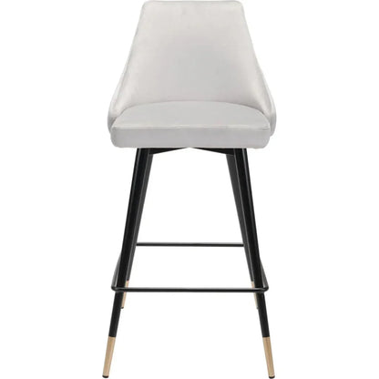 Piccolo Counter Chair Gray - LOOMLAN - Zuo Modern - Counter Stools
