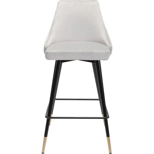 Piccolo Counter Chair Gray - LOOMLAN - Zuo Modern - Counter Stools