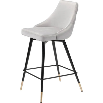 Piccolo Counter Chair Gray - LOOMLAN - Zuo Modern - Counter Stools