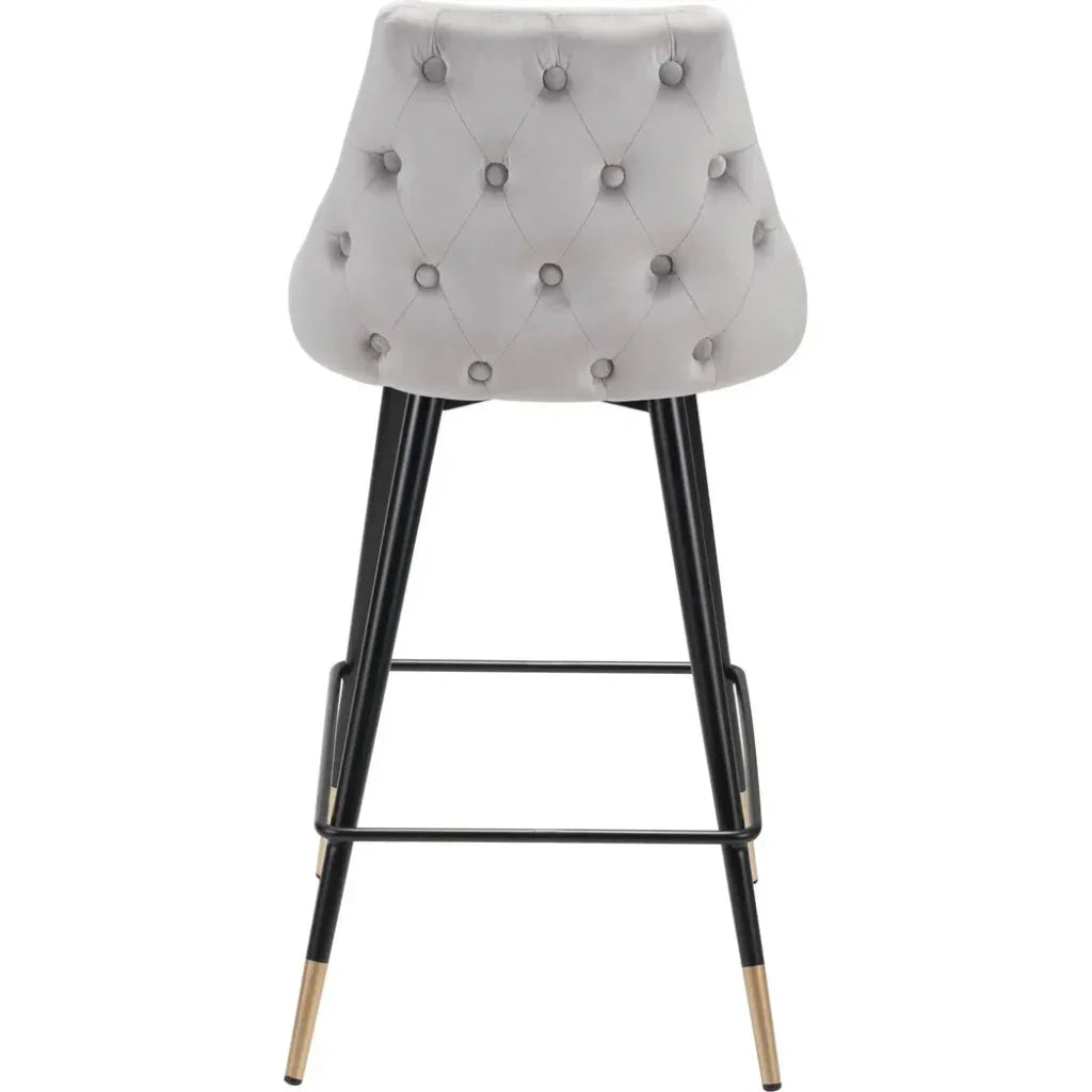 Piccolo Counter Chair Gray - LOOMLAN - Zuo Modern - Counter Stools