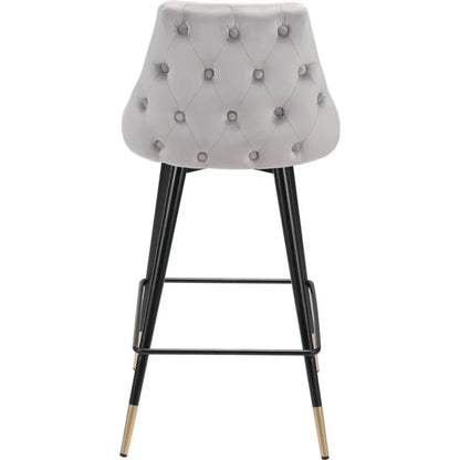 Piccolo Counter Chair Gray - LOOMLAN - Zuo Modern - Counter Stools