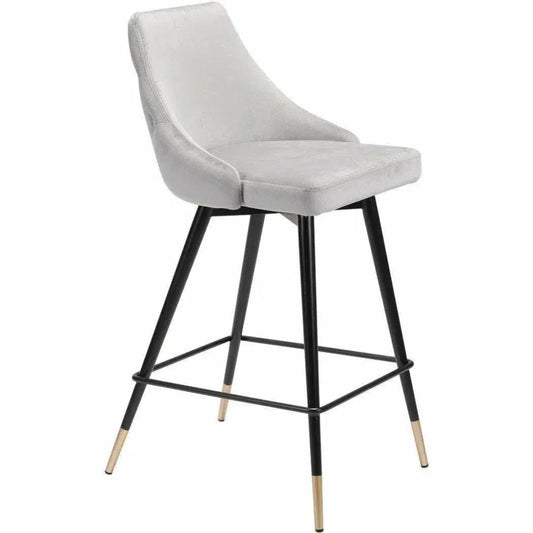 Piccolo Counter Chair Gray - LOOMLAN - Zuo Modern - Counter Stools