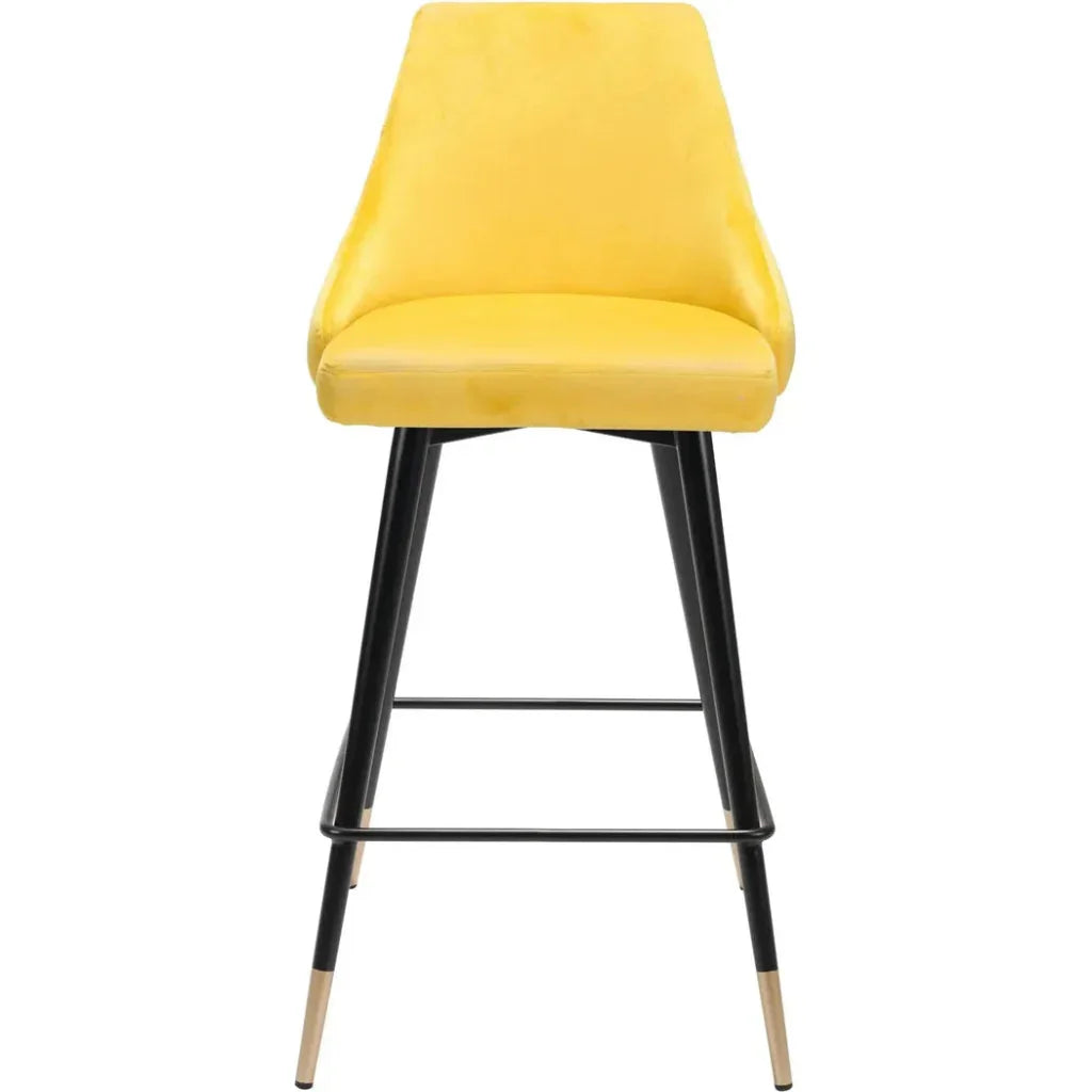 Piccolo Counter Chair Yellow - LOOMLAN - Zuo Modern - Counter Stools
