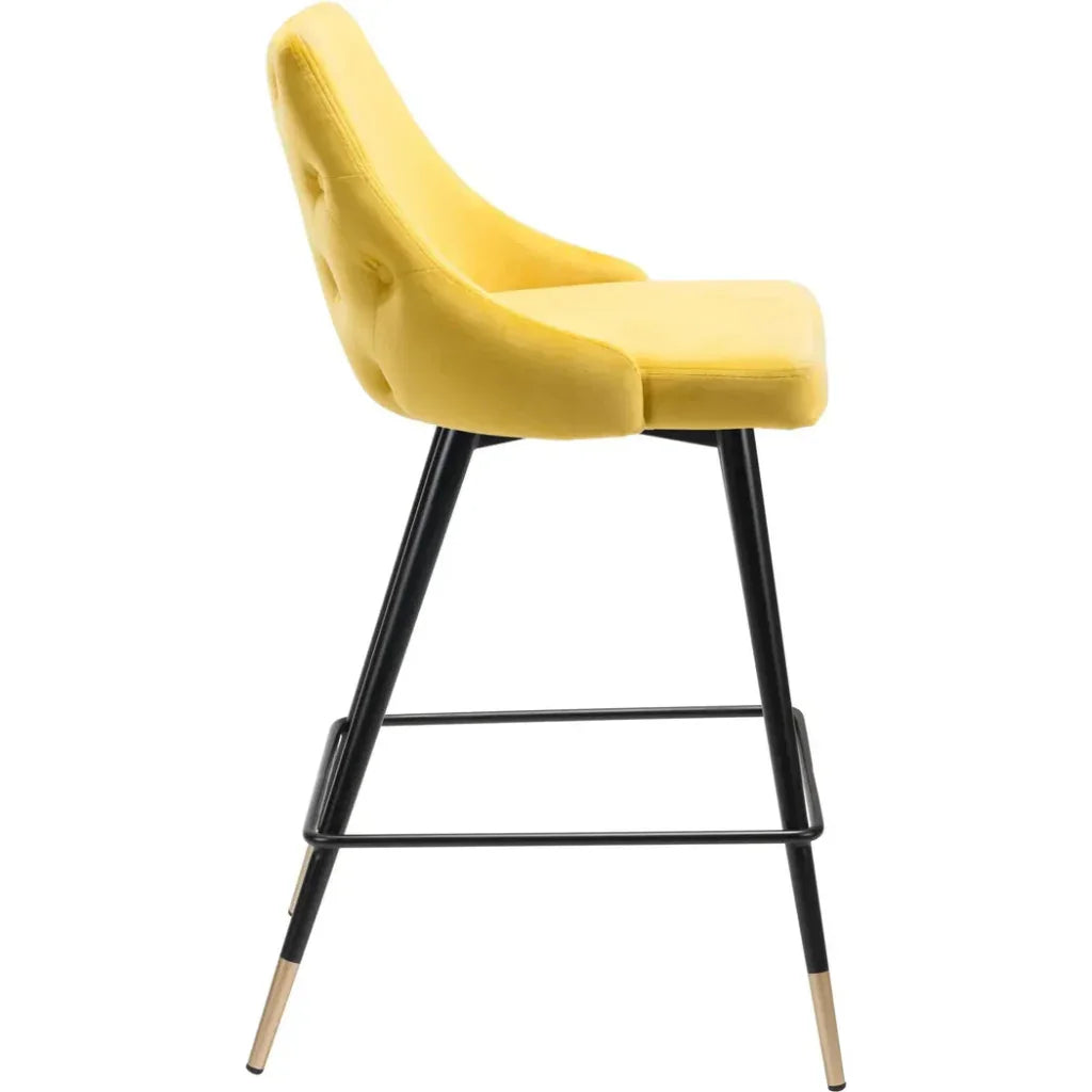 Piccolo Counter Chair Yellow - LOOMLAN - Zuo Modern - Counter Stools