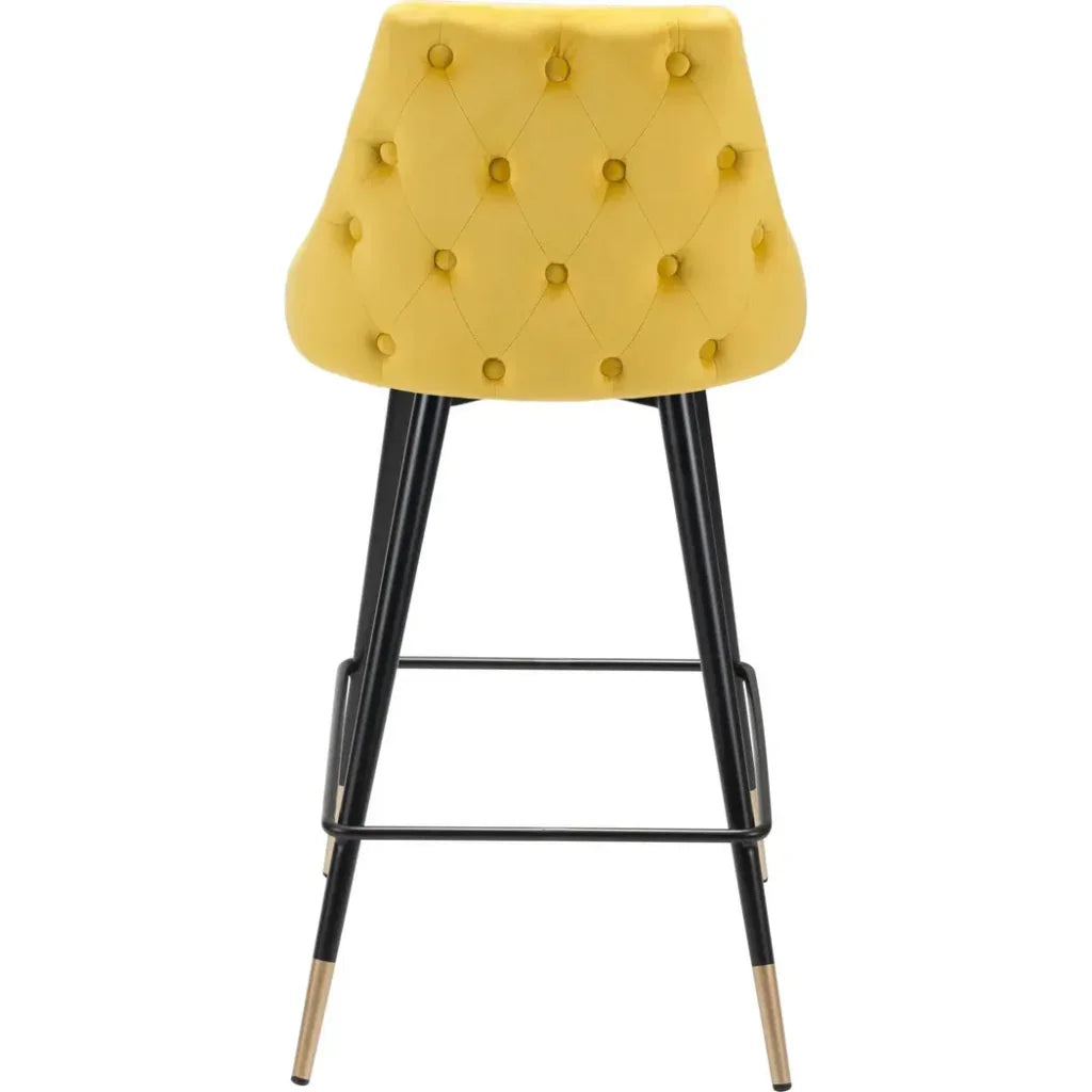 Piccolo Counter Chair Yellow - LOOMLAN - Zuo Modern - Counter Stools