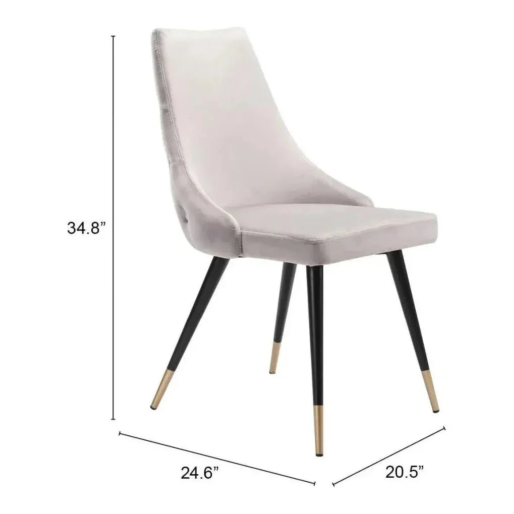 Piccolo Performance Fabric Armless Dining Chair (Set Of 2) - LOOMLAN - Zuo Modern - Dining Chairs