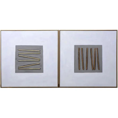 Pick Up Sticks Set Hand Painted Wall Art - LOOMLAN - SUNPAN - Canvas Art