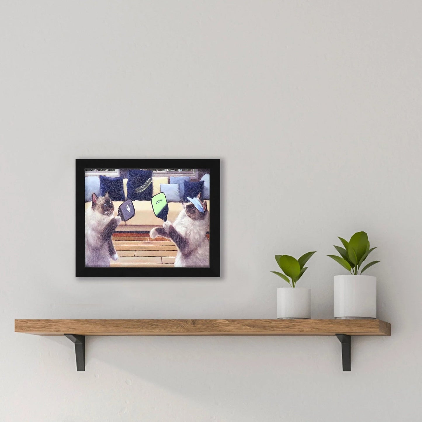 Pickleball Black Framed Wall Art