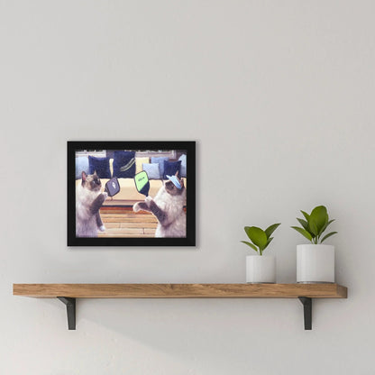 Pickleball Black Framed Wall Art
