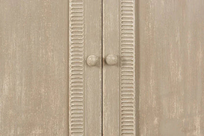 Pie Crust Four Door Wood Sideboard - LOOMLAN - Sarreid - Sideboards