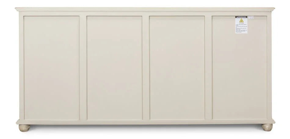 Pie Crust Four Door Wood Sideboard - LOOMLAN - Sarreid - Sideboards