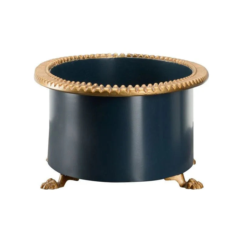 Pie Crust Oval Navy Cachepot - LOOMLAN - Chelsea House - Planters