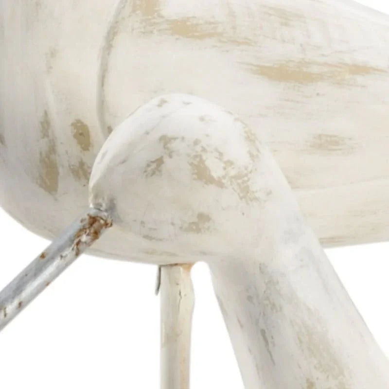Pier Mango Wood White Bird Sculpture - LOOMLAN - Wildwood - Statues & Sculptures
