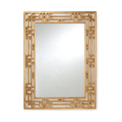 Pierced Metal Framed Wall Mirror - LOOMLAN - Chelsea House - Wall Mirrors