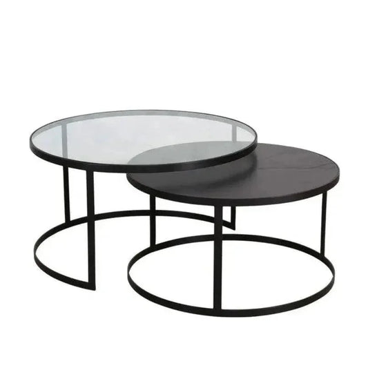 Pierre Iron d Nesting Round Coffee Table - LOOMLAN - Artesia - Coffee Tables