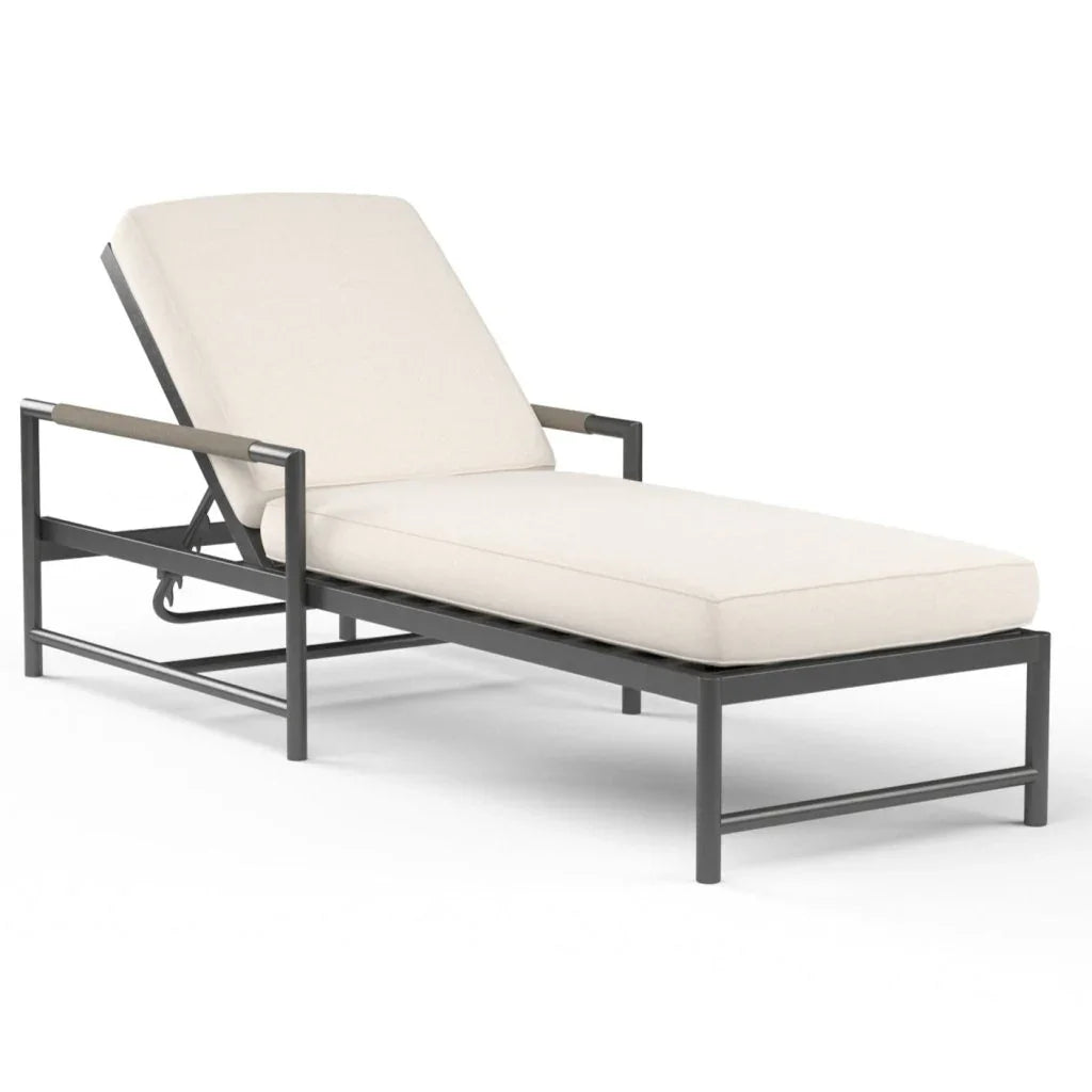 Pietra Adjustable Backrest Outdoor Chaise-Outdoor Chaises-Sunset West-Echo Ash-LOOMLAN