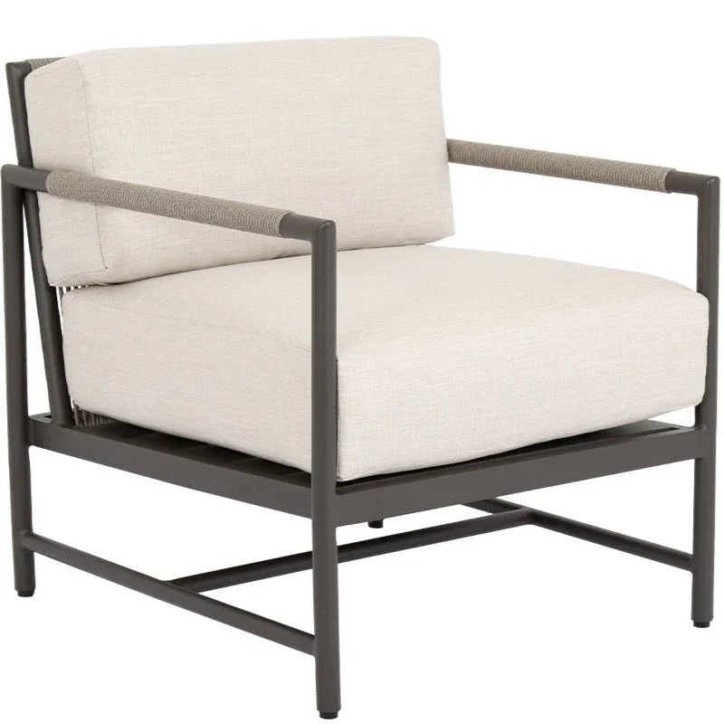 Pietra Sunbrella Comfort Outdoor Club Chair-Outdoor Accent Chairs-Sunset West-Echo Ash-LOOMLAN