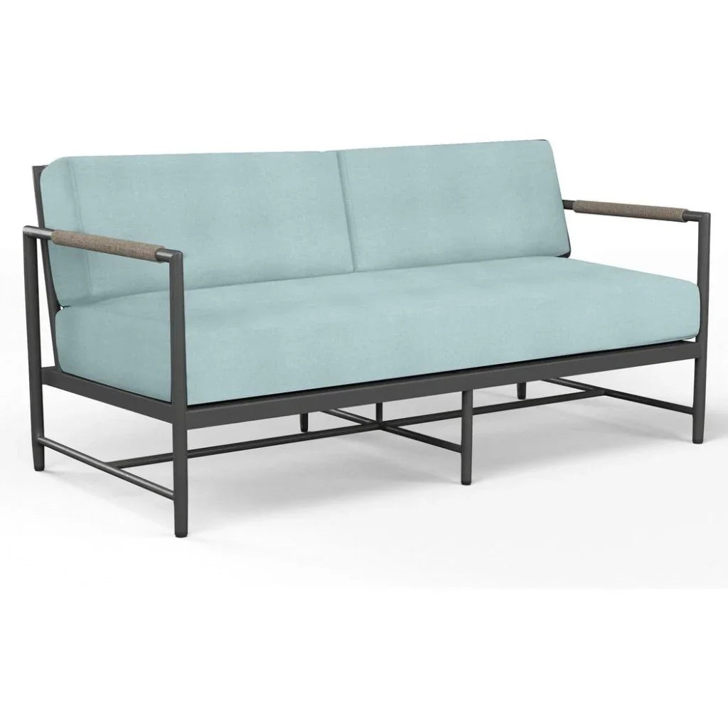 Pietra Sunbrella Modern Outdoor Loveseat - LOOMLAN - Sunset West - Outdoor Sofas & Loveseats