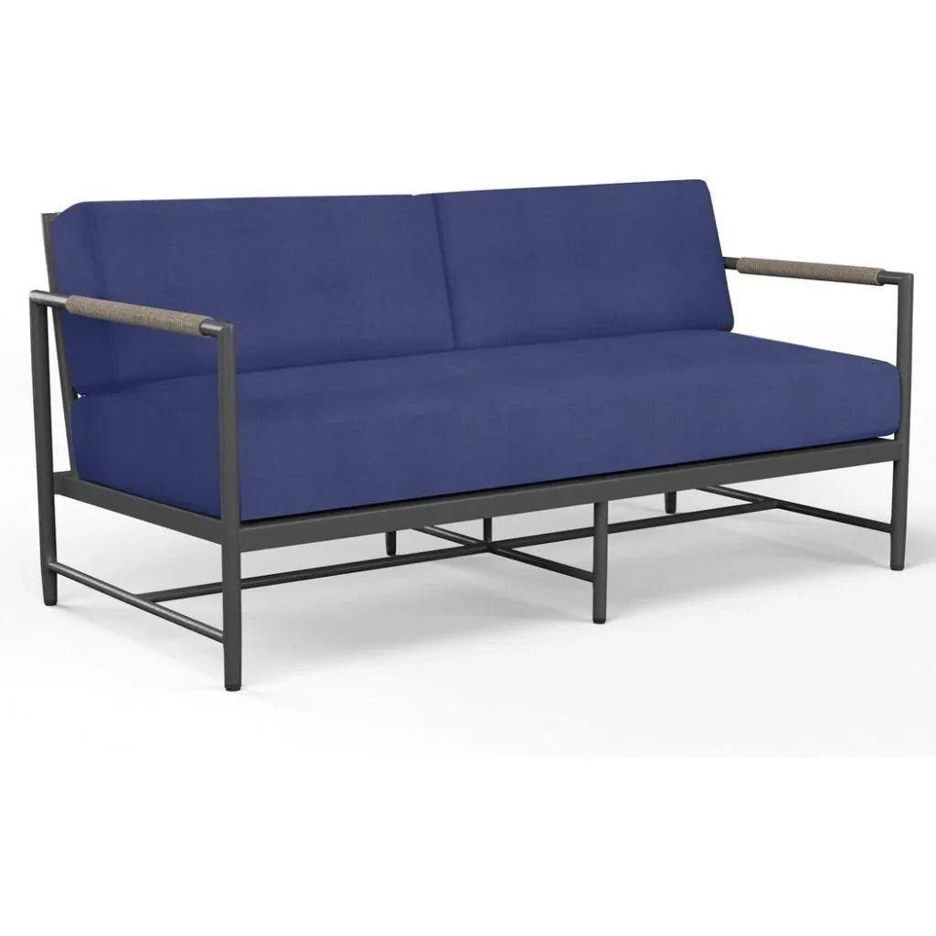 Pietra Sunbrella Modern Outdoor Loveseat - LOOMLAN - Sunset West - Outdoor Sofas & Loveseats