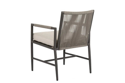 Pietra Sunbrella Outdoor Dining Arm Chair 2PC-Outdoor Dining Chairs-Sunset West-LOOMLAN