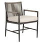 Pietra Sunbrella Outdoor Dining Arm Chair 2PC-Outdoor Dining Chairs-Sunset West-Echo Ash-LOOMLAN